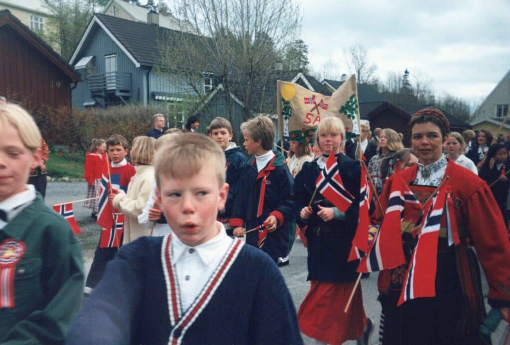 Digitalisert bilde fra norsk 17. mai-feiring
